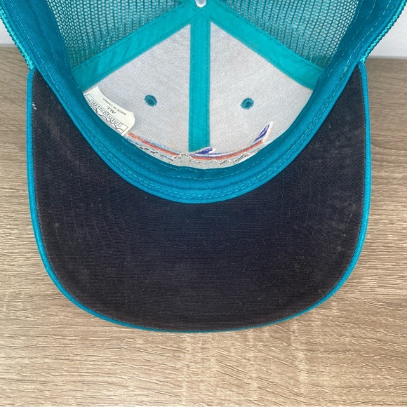 Patagonia Fitz Roy Trout Logo Trucker Hat Mens Snapback Mesh Cap Teal Adjustable - Picture 14 of 16